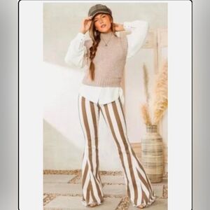 Saints and Hearts Striped Bell Bottom Pants